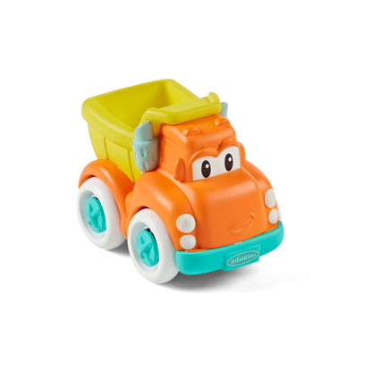 Infantino- Grap & Roll Soft Wheels - Dump Truck-Multicolor