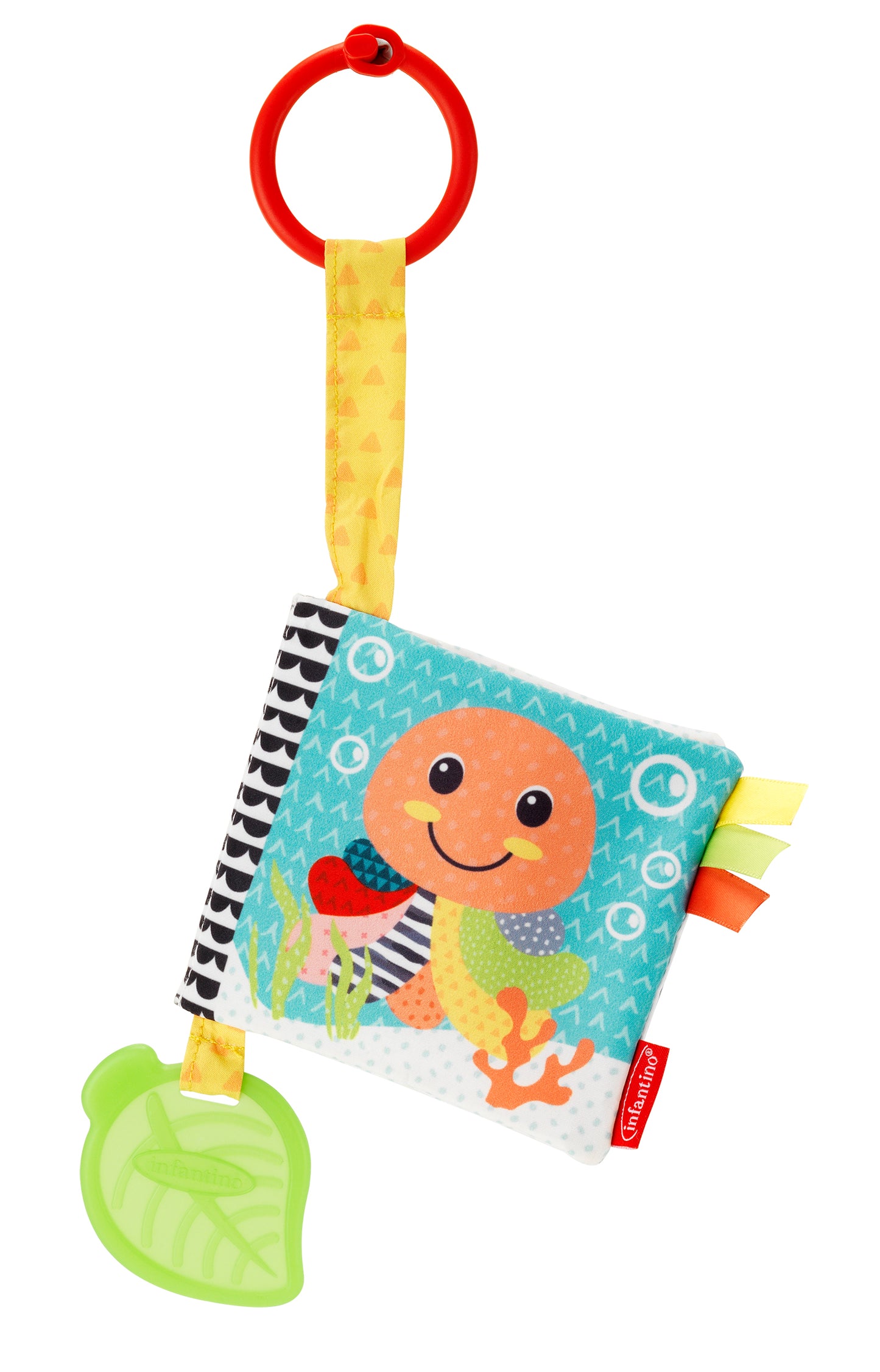 Infantino- Link & Squeak Animal Crinkle Book-Multicolor