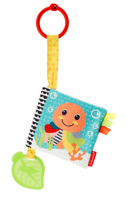 Infantino- Link & Squeak Animal Crinkle Book-Multicolor