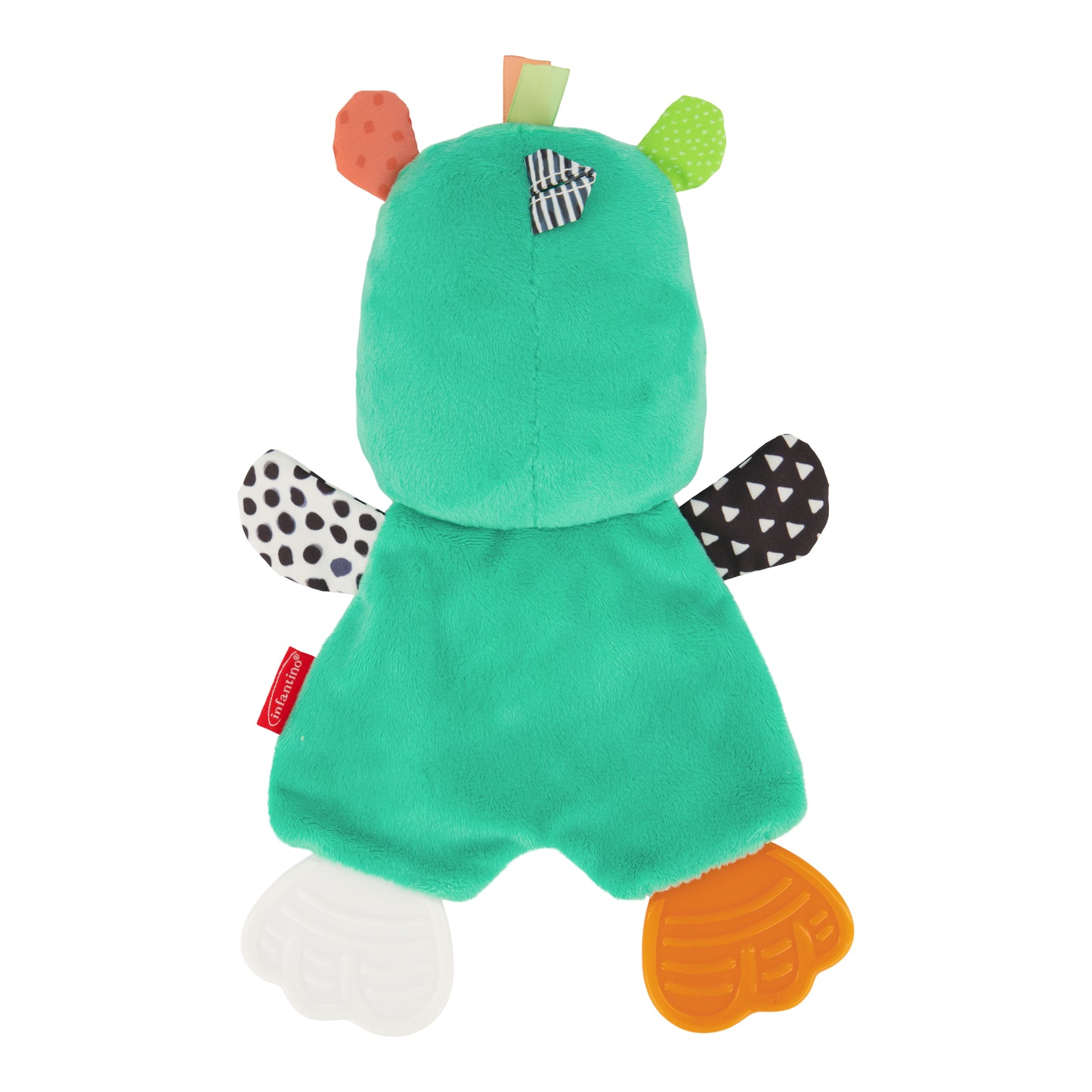 Infantino- Cuddly Teether - Hippo-Multicolor