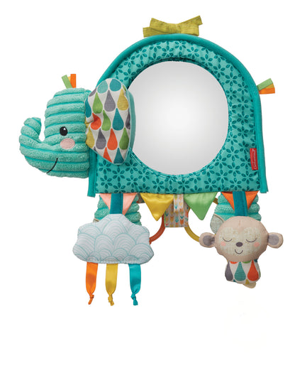 Infantino- Go Gaga Elephant Activity Mirror-Multicolor