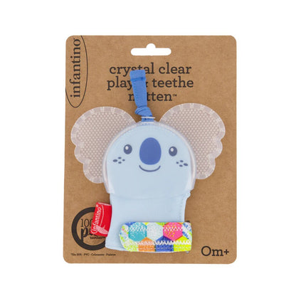 Infantino- Crystal Clear Play & Teethe Mitten-Multicolor