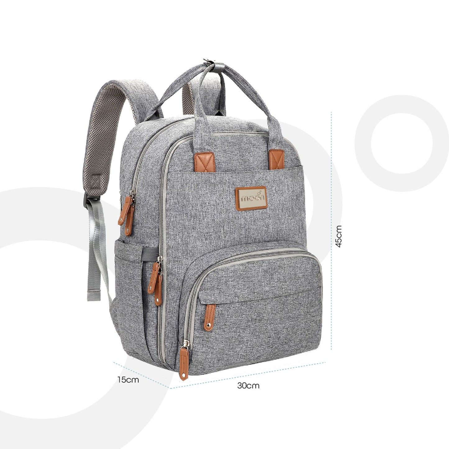 Moon - Karyme -Diaper Back Pack- Grey