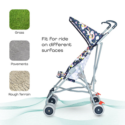 Moon -  Jet Ultra Light Weight Fold Buggy  - Multicolour