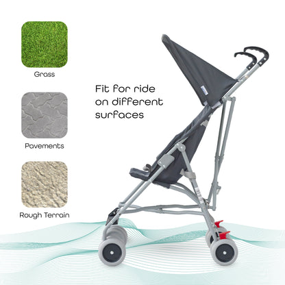 Moon -  Jet Ultra Light Weight Fold Buggy  - Grey