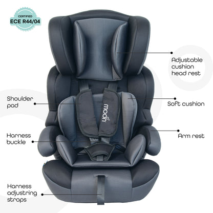 Moon -  Tolo - Car Seat (Group 1,2,3) - Black