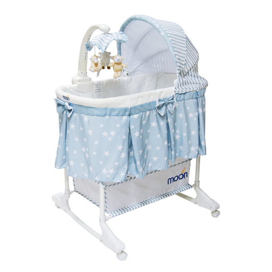 Moon - Soffy - 4 In 1 Convertible Cradle  - Blue