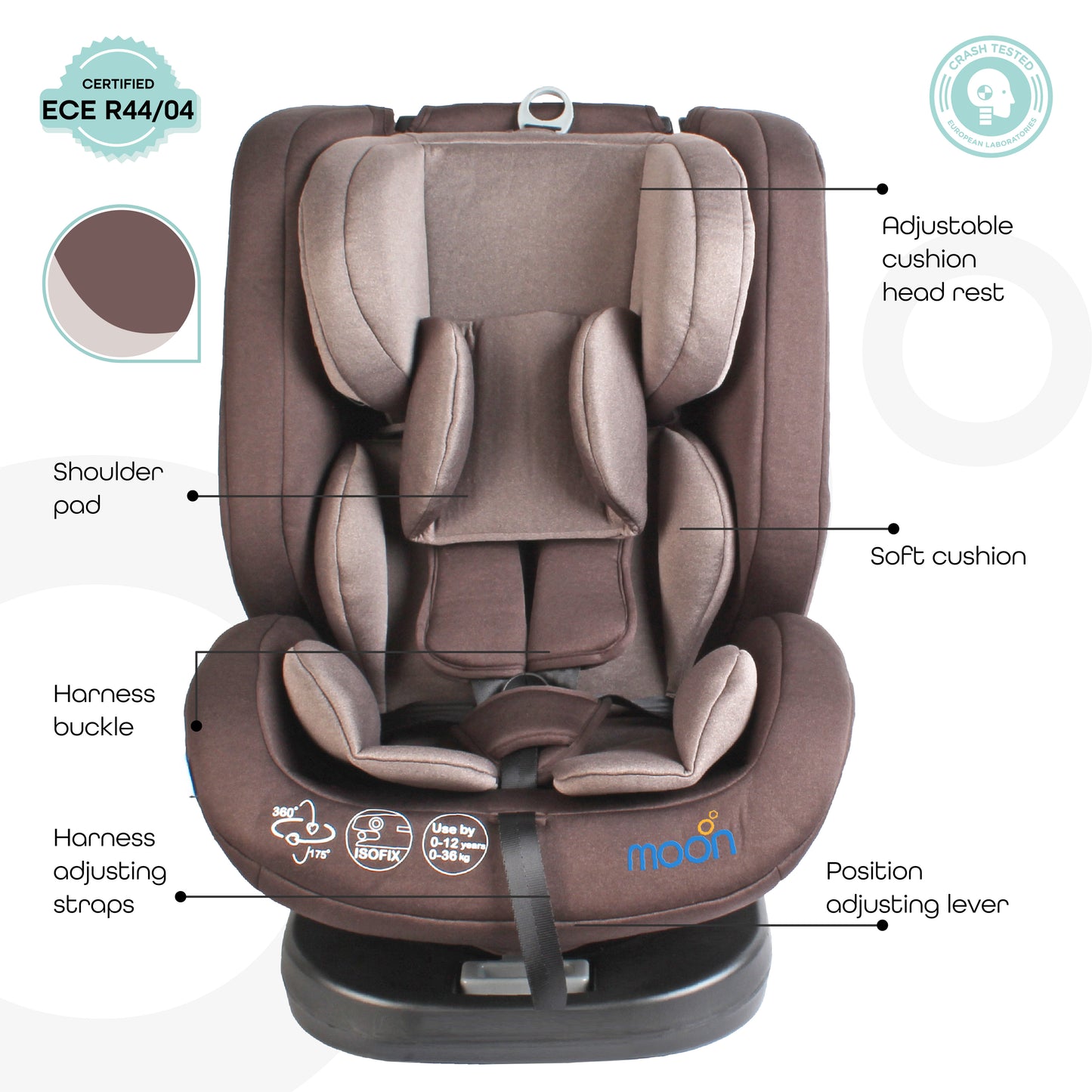 Moon -  Rover -Baby/Infant Car Seat Group:(0+,1,2,3)  - Brown