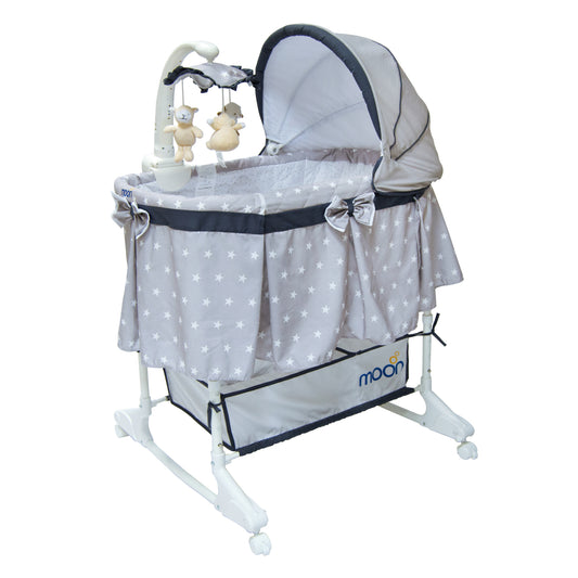 Moon - Soffy - 4 In 1 Convertible Cradle  - Grey