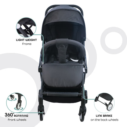 Moon - Travel-Lite  - Cabin Stroller - Dark Grey