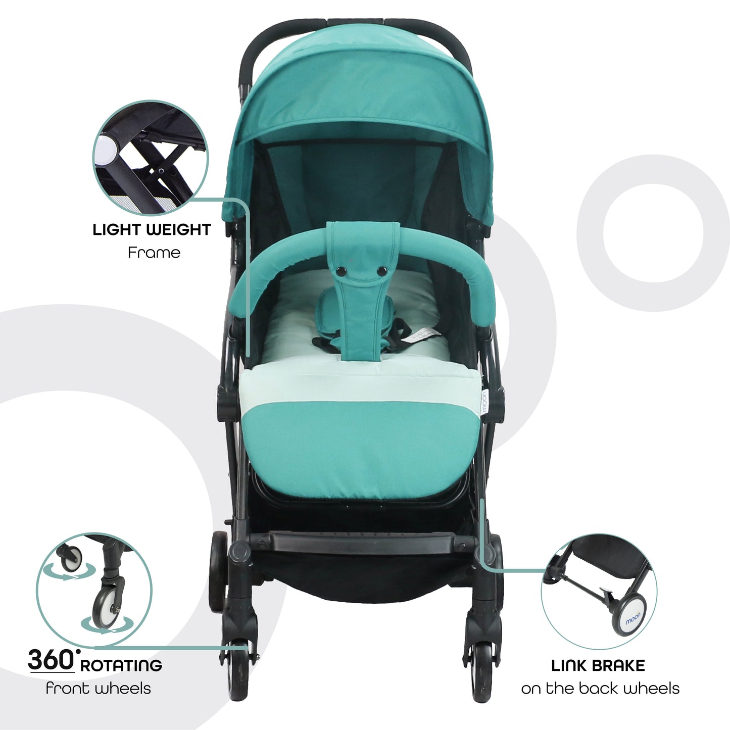 Moon - Travel-Lite  - Cabin Stroller - Blue