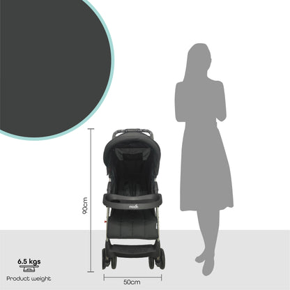 Moon - Bezik - One Fold Stroller - Grey