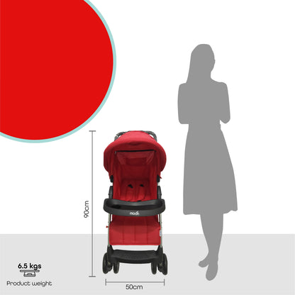 Moon - Bezik - One Fold Stroller - Red