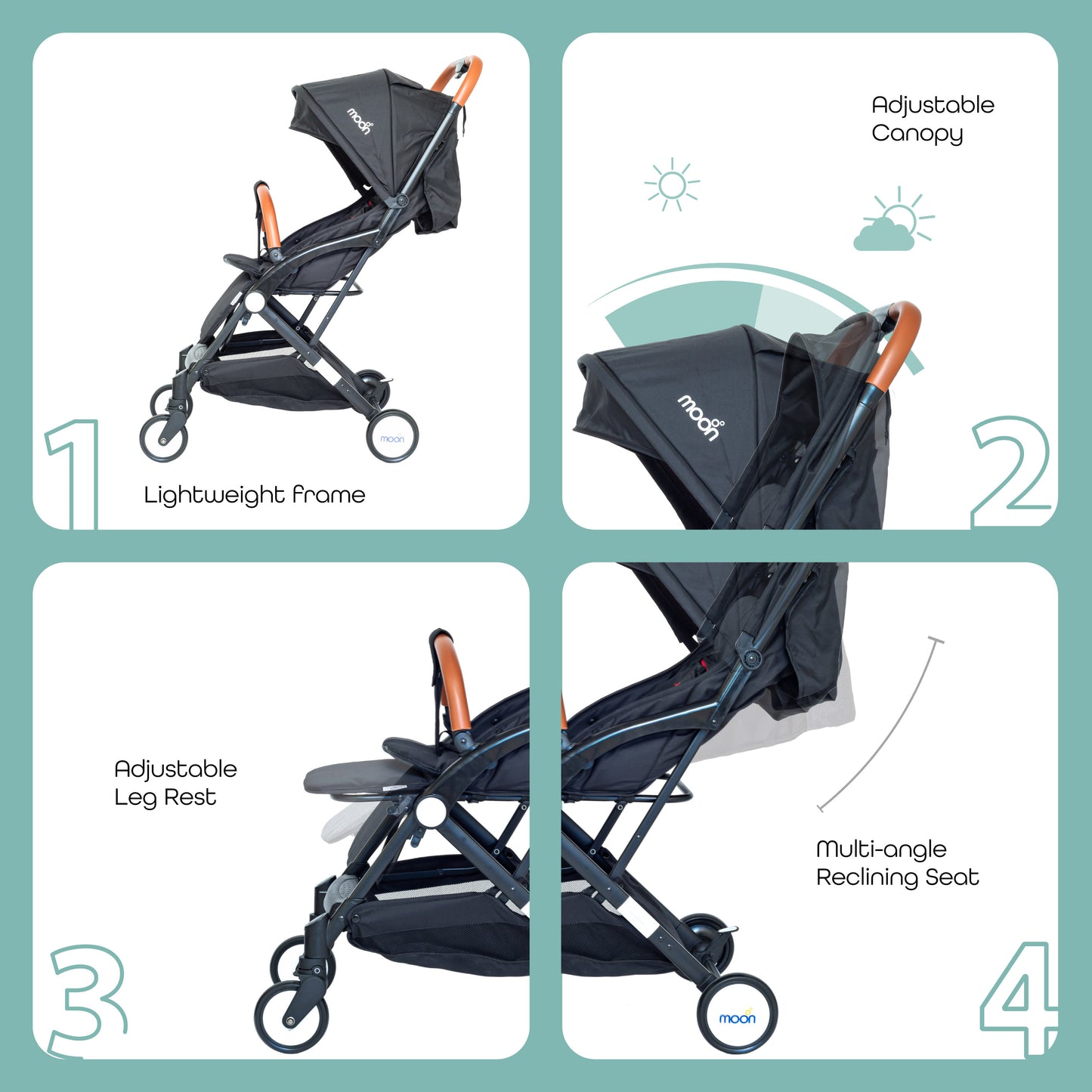 Moon - Ritzi - Cabin Stroller  - Black