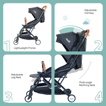 Moon - Ritzi - Cabin Stroller  - Black