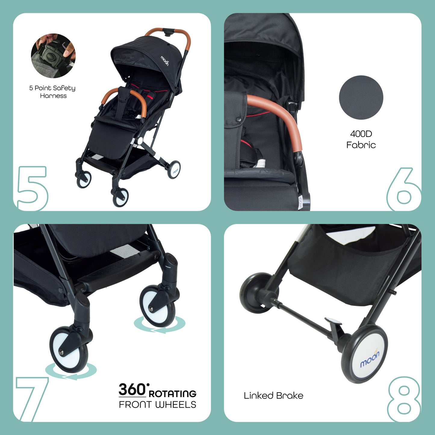 Moon - Ritzi - Cabin Stroller  - Black