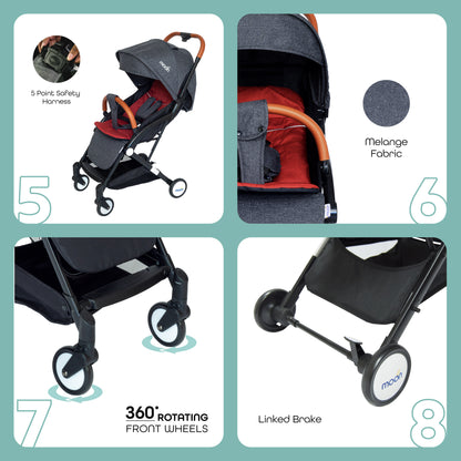 Moon - Ritzi - Cabin Stroller  - Red