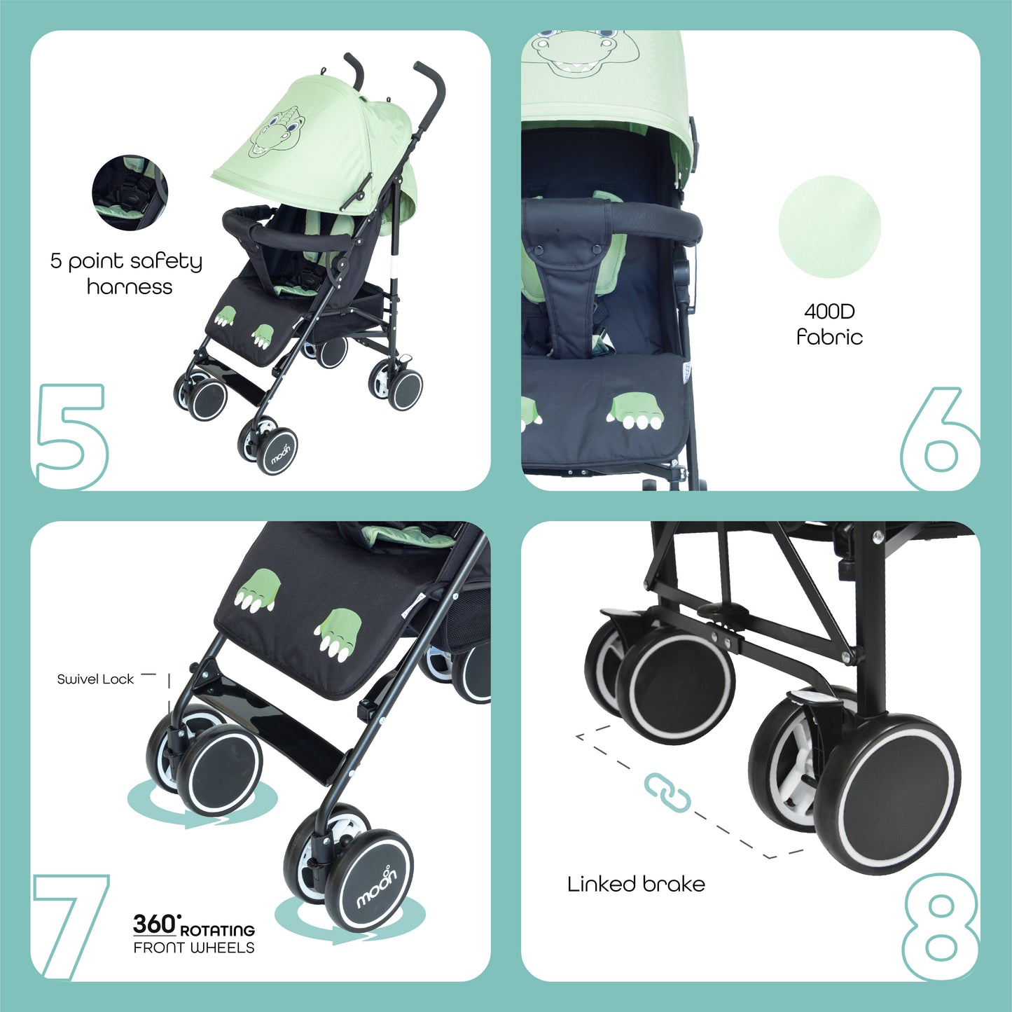 Moon -  Safari - Stroller Character - Multicolour