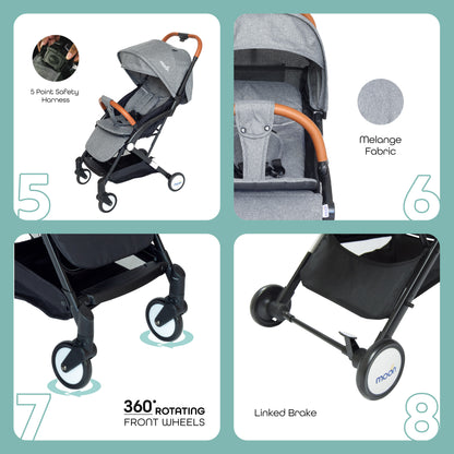 Moon - Ritzi - Cabin Stroller  - Grey