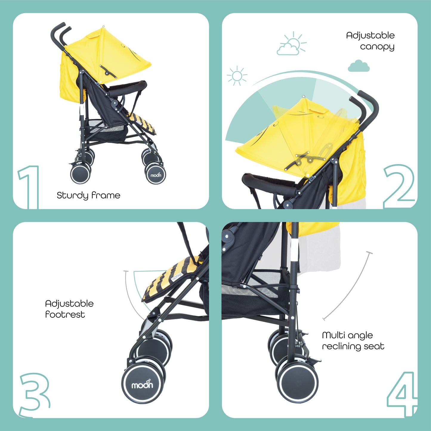 Moon -  Safari - Stroller Character - Yellow