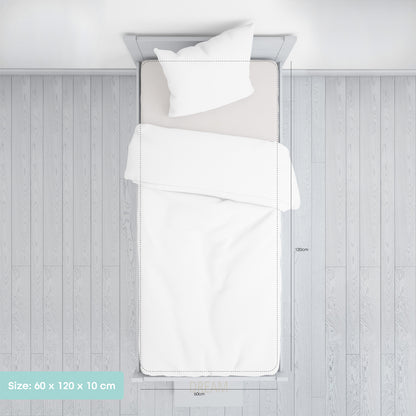 Moon -    Breathable Waterproof Mattress Protector Sheet W/Skirt Fit - 120X60X12 Cm - White