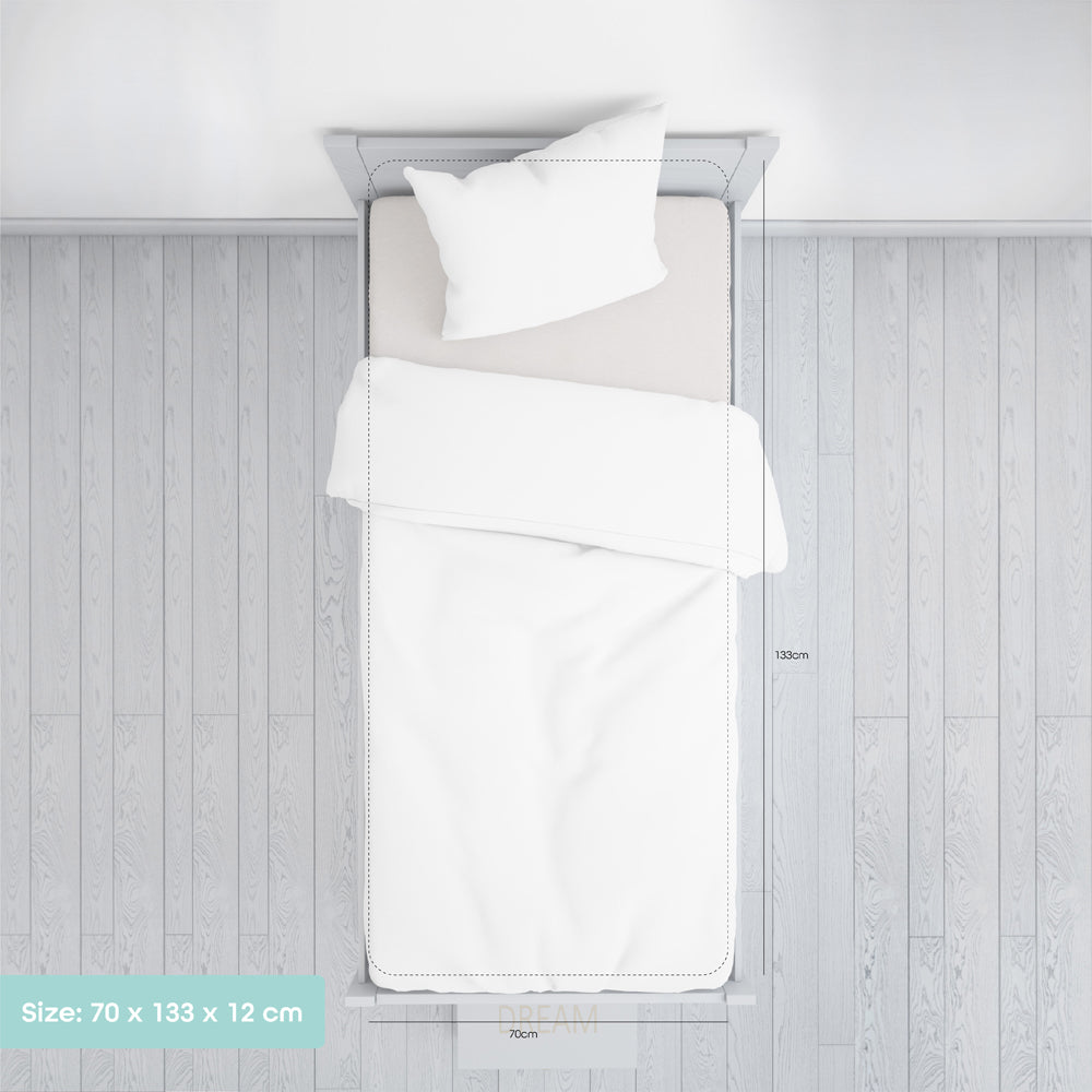 Moon -   Breathable Waterproof Mattress Protector Sheet W/Skirt Fit - 133X70X12 Cm - White