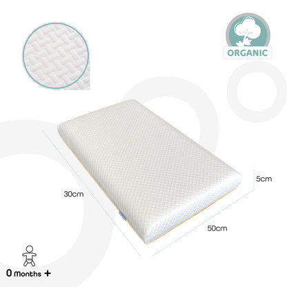 Moon -  Organic First Pillow - White