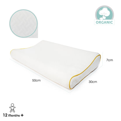 Moon -  Organic Toddler Pillow - White