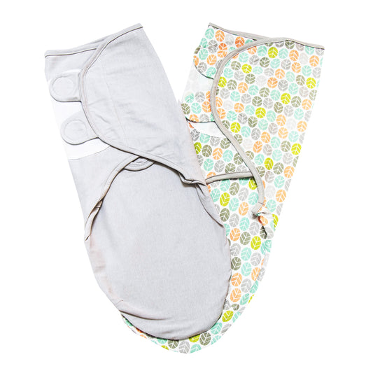 Moon -  Organic Swaddler Pack Of 2  - Grey