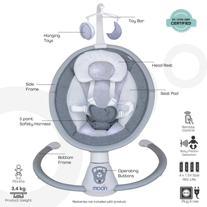 Moon -  Hopper  Baby  Bouncer  Swing  - Grey