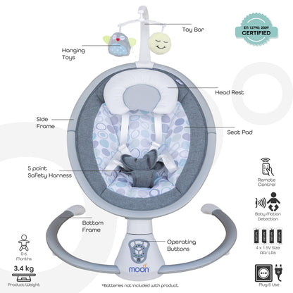 Moon -  Hopper  Baby  Bouncer - Blue