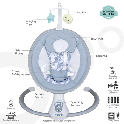 Moon -  Hopper  Baby  Bouncer  Swing - Blue