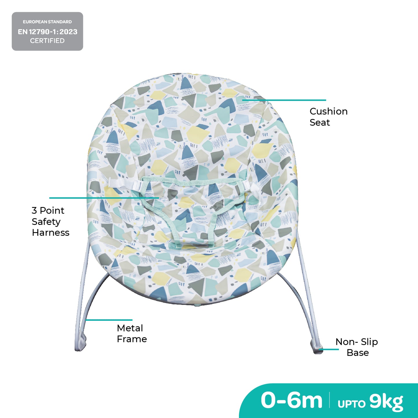 Moon -  Hop And Lean  Baby Bouncer - Grey