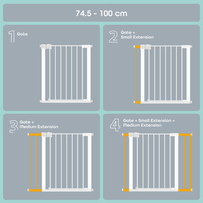 Moon -  Safety Gate 74.5-100 Cm - White