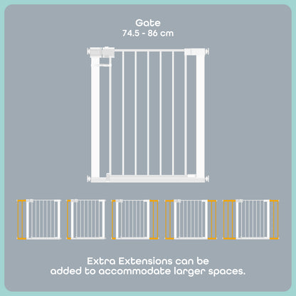 Moon -  Safety Gate   74.5-86 Cm - White