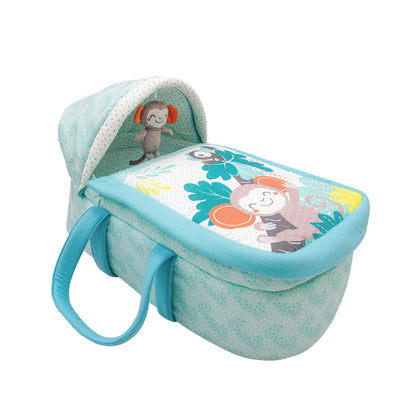 Moon -  Jungle Friends Moses Basket - Blue