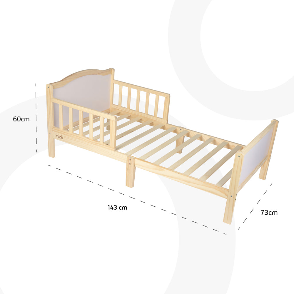 Moon -  Wooden Toddler Bed(143 X 73 X 60 Cm) - Brown