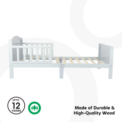 Moon -  Wooden Toddler Bed(143 X 73 X 60 Cm) - Grey