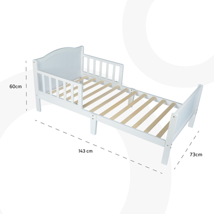 Moon -  Wooden Toddler Bed(143 X 73 X 60 Cm) - Grey