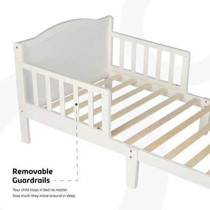 Moon -  Wooden Toddler Bed(143 X 73 X 60 Cm) - White