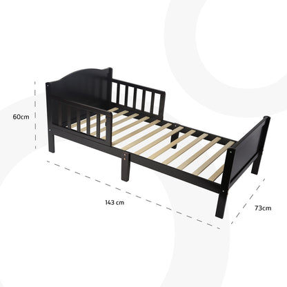 Moon -  Wooden Toddler Bed(143 X 73 X 60 Cm) - Brown