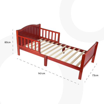 Moon -  Wooden Toddler Bed(143 X 73 X 60 Cm) - Brown