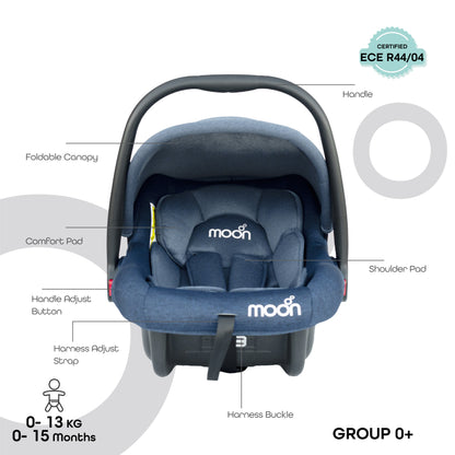 Moon -  Bibo Baby Carrier/Car Seat -  Blue