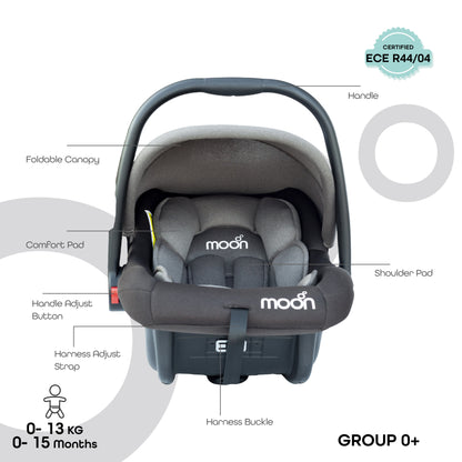 Moon -  Bibo Baby Carrier/Car Seat -  Brown