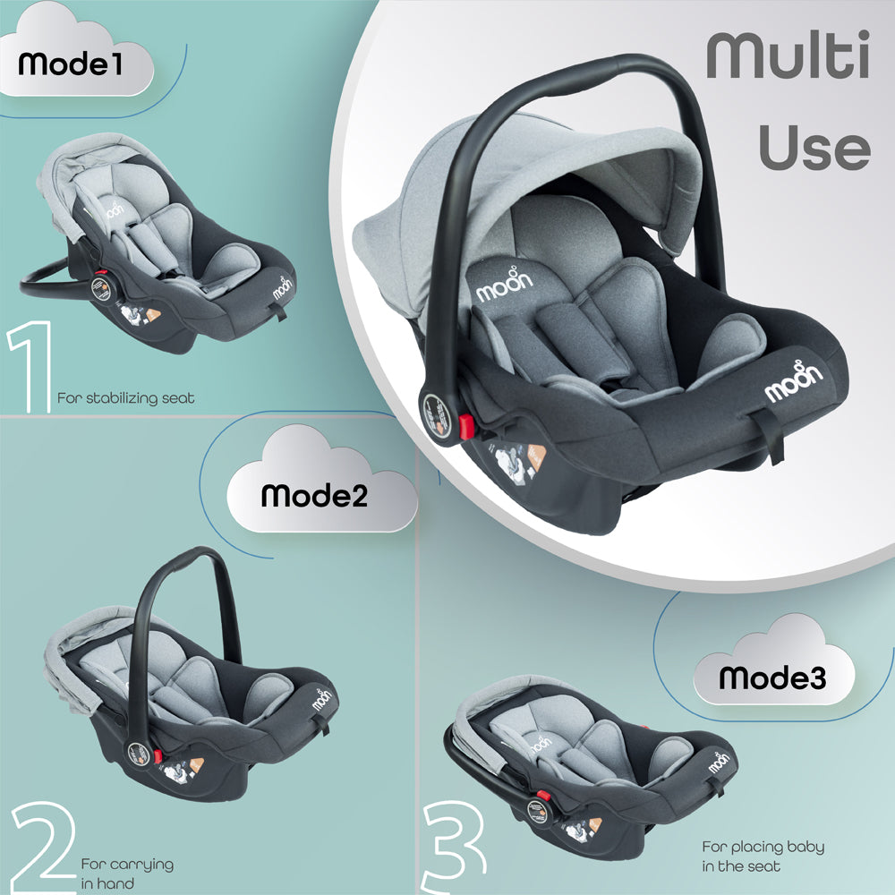 Moon -  Bibo Baby Carrier/Car Seat - Grey