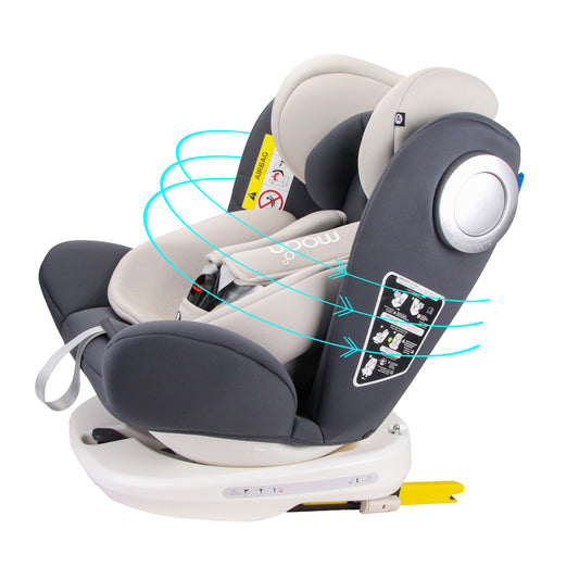 Moon -  Gyro Baby Car Seat For Child Group :( 0+,1,2,3) - Grey