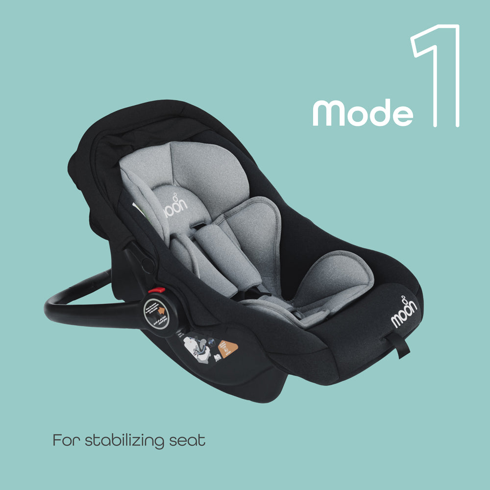 Moon -  Bibo Baby Carrier/Car Seat - Black