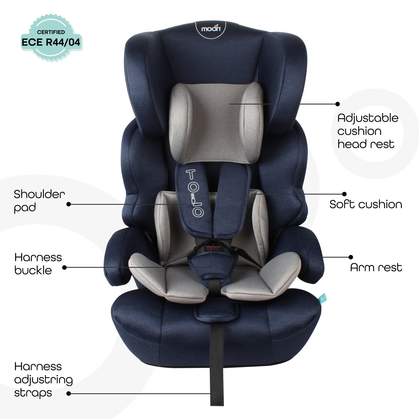 Moon -  Tolo Car Seats Group 1/2/3 - Navy Blue