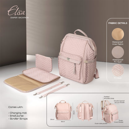 Moon - Elisa Diaper Backpack - Pink