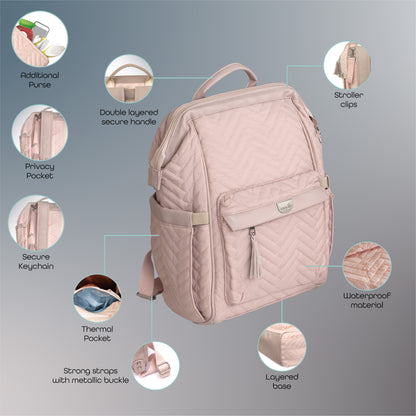 Moon - Elisa Diaper Backpack - Pink